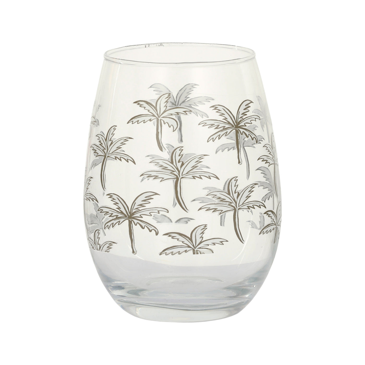 Novelty Glass Tumbler 9x12cm Palms