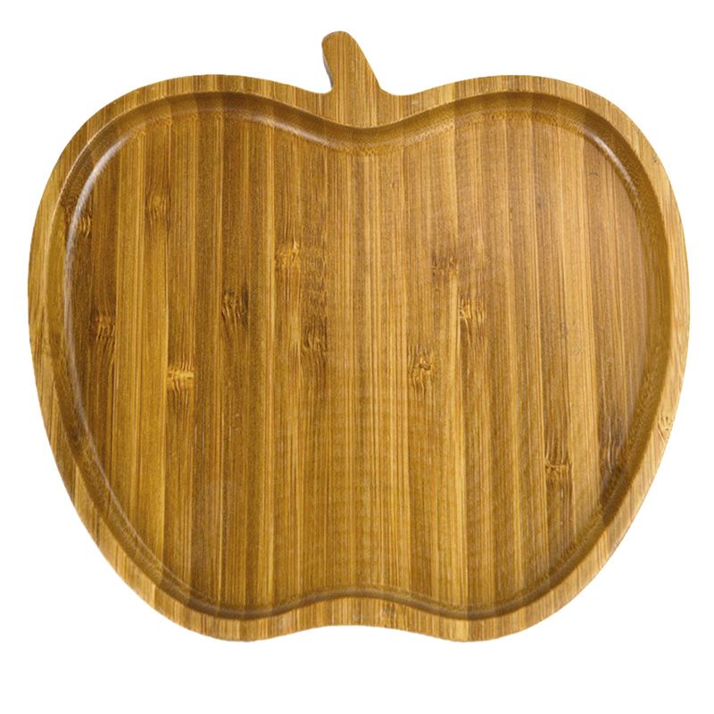 Apple Bamboo Serving Tray 17x18cm NatNo