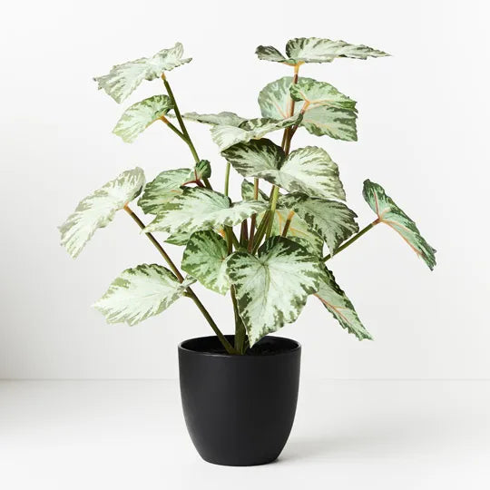 Artificial Begonia in Pot 40cmh