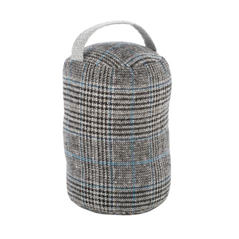 Parker Plaid Door Stop 13x20cm GreyNo