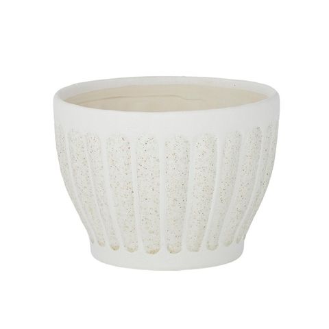 Gogh Ceramic Pot 17.5x12.5cm White/Sand*