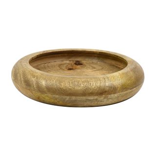 Arjun Wood Round Edge Bowl 20x5cm Natural