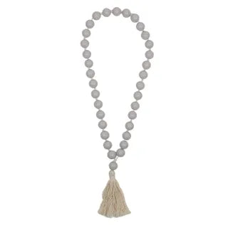 Saffron Wooden Hanging Beads 72cm Mist