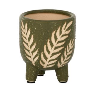 Fiorella Ceramic Pot 10x11.5cm Olive