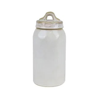 Salma Ceramic Canister 11x23cm Natural