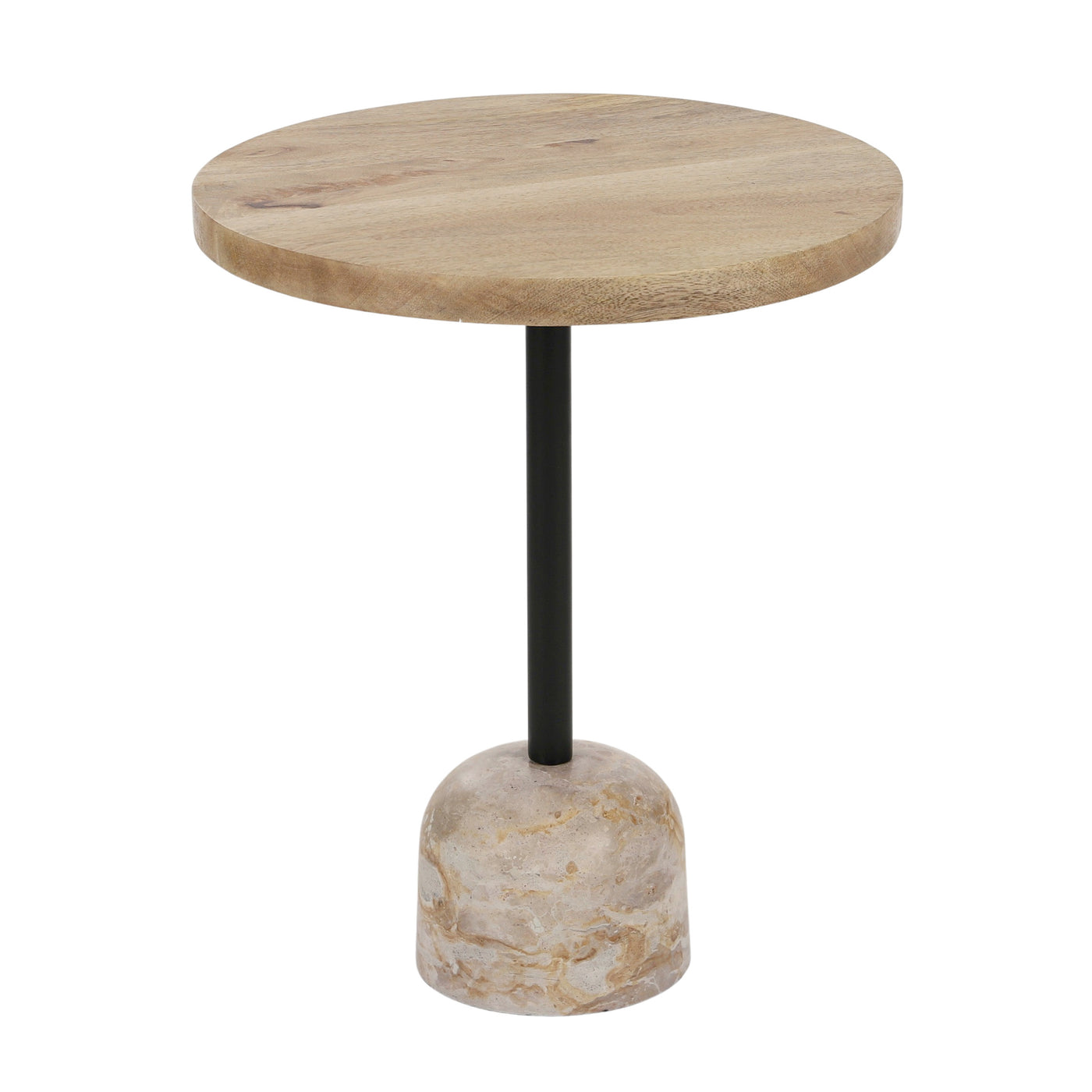 Coen Wood/Marble Table 40x48cm Leopard