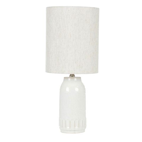 Payton Ceramic Lamp 25x59cm Ivory/Nat