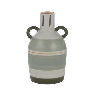 Rylee Ceramic Urn Vase 12.5x21.5cm Green